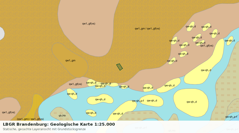 Statische Kartenansicht: LBGR Brandenburg: Geologische Karte 1:25.000