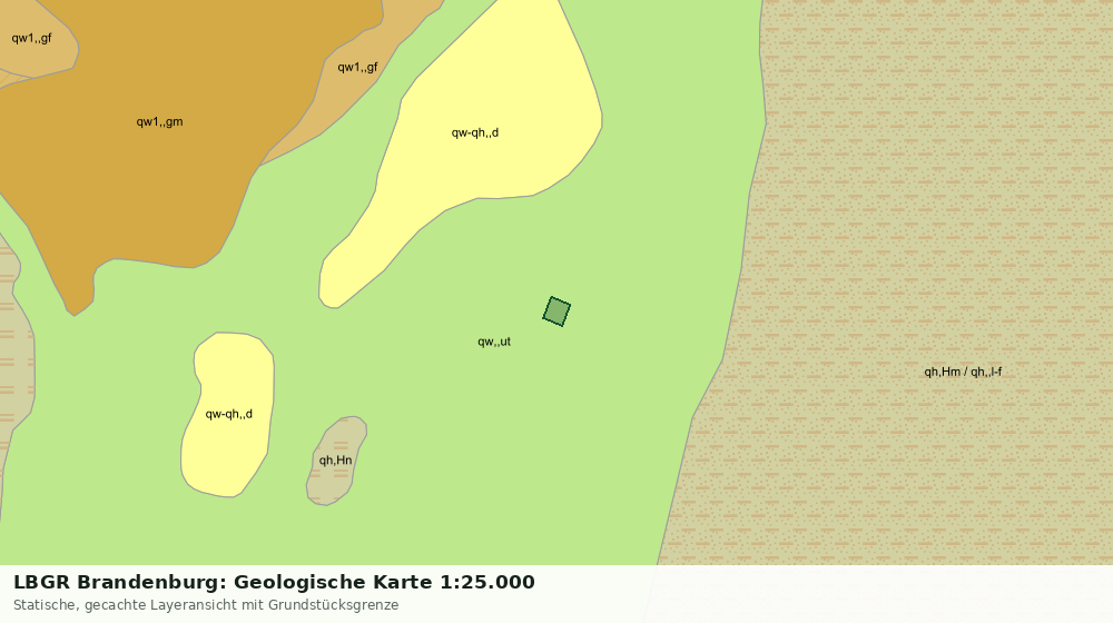 Statische Kartenansicht: LBGR Brandenburg: Geologische Karte 1:25.000