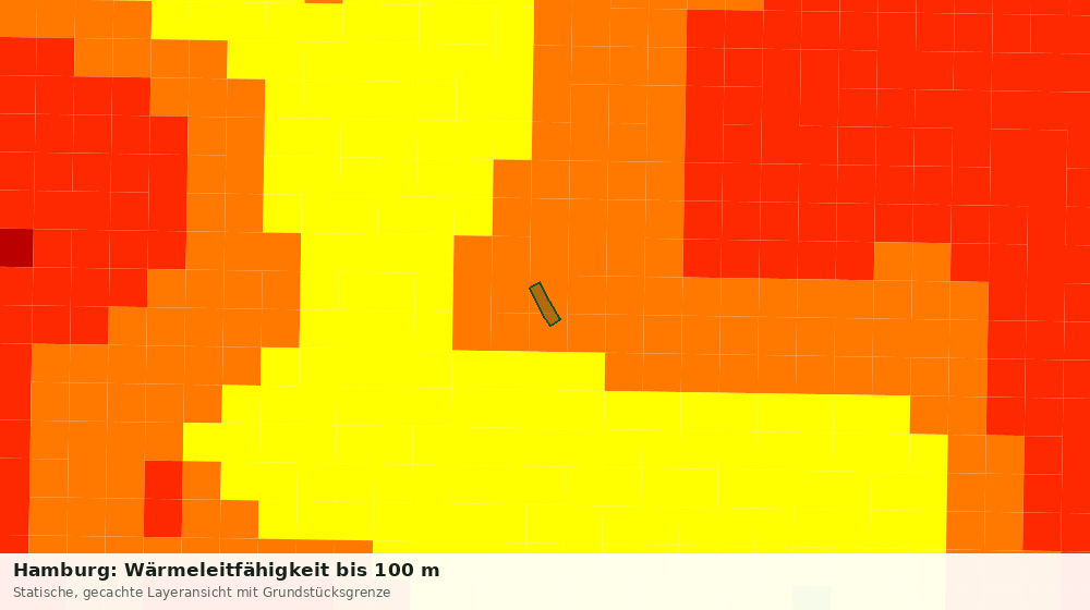 Statische Kartenansicht: Hamburg: Wärmeleitfähigkeit bis 100 m