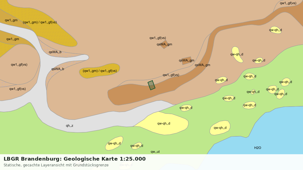 Statische Kartenansicht: LBGR Brandenburg: Geologische Karte 1:25.000