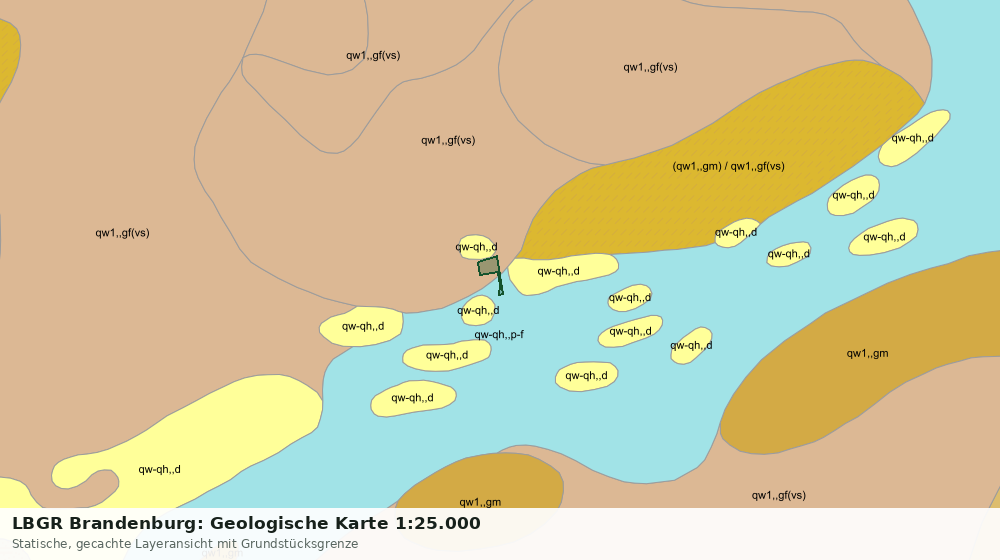 Statische Kartenansicht: LBGR Brandenburg: Geologische Karte 1:25.000