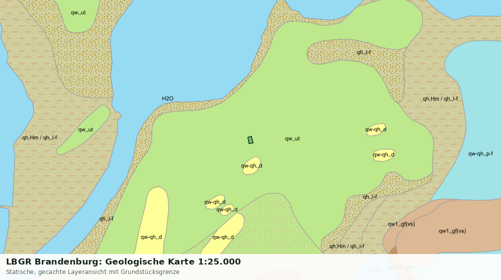 Statische Kartenansicht: LBGR Brandenburg: Geologische Karte 1:25.000