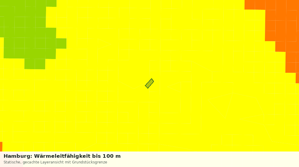 Statische Kartenansicht: Hamburg: Wärmeleitfähigkeit bis 100 m