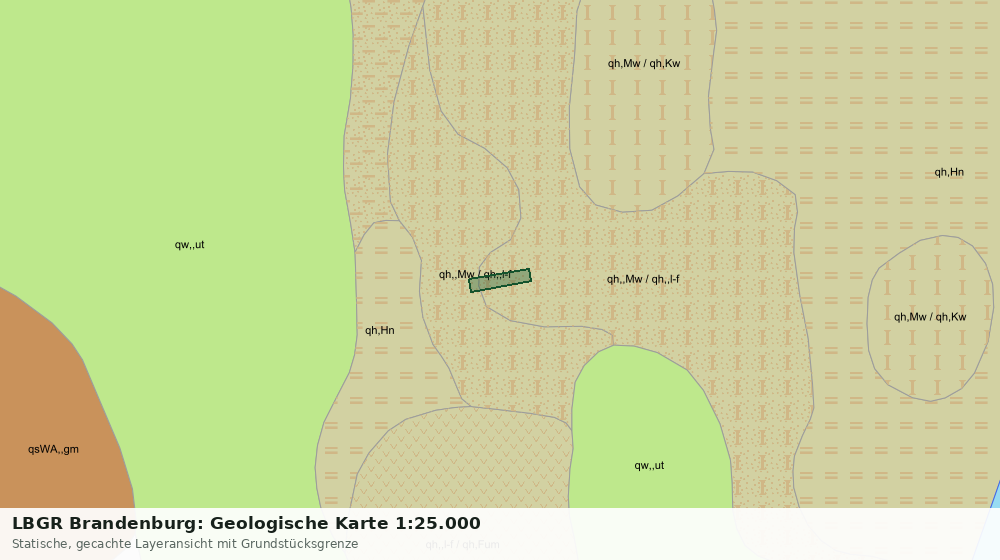 Statische Kartenansicht: LBGR Brandenburg: Geologische Karte 1:25.000