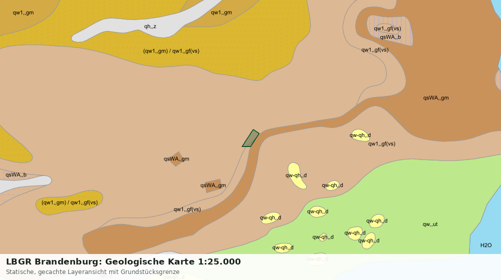 Statische Kartenansicht: LBGR Brandenburg: Geologische Karte 1:25.000
