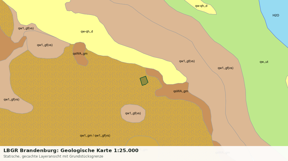 Statische Kartenansicht: LBGR Brandenburg: Geologische Karte 1:25.000