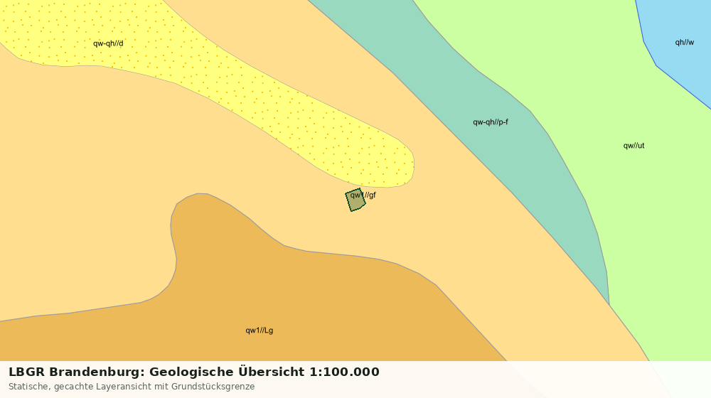 Statische Kartenansicht: LBGR Brandenburg: Geologische Übersicht 1:100.000