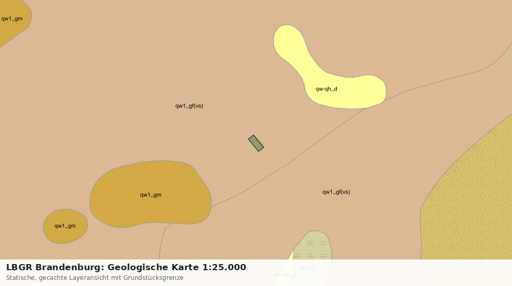 Statische Kartenansicht: LBGR Brandenburg: Geologische Karte 1:25.000