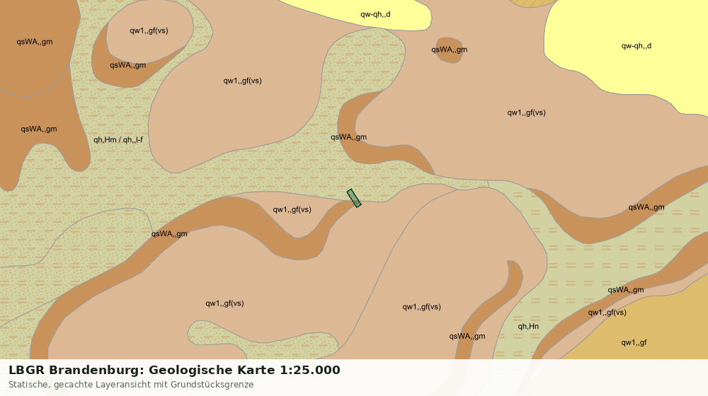 Statische Kartenansicht: LBGR Brandenburg: Geologische Karte 1:25.000