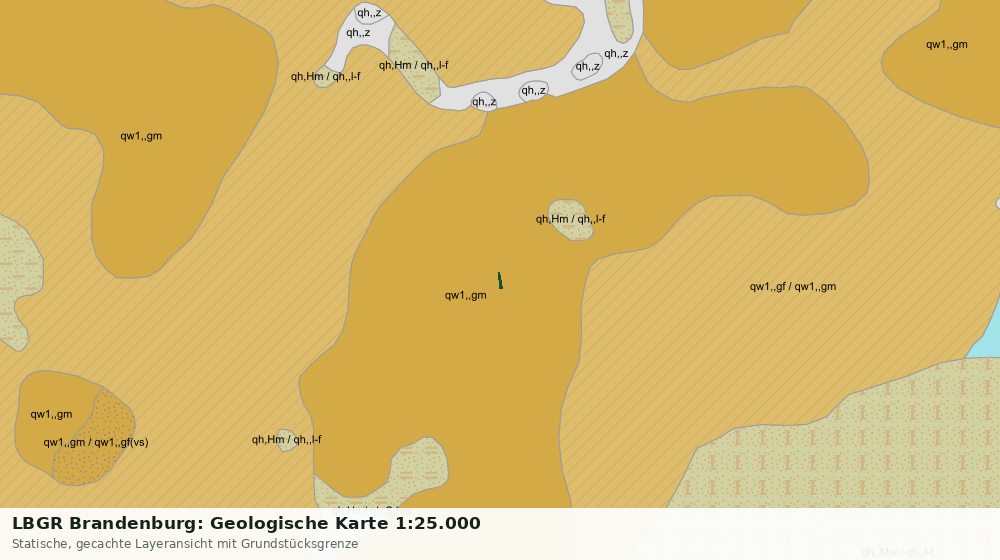 Statische Kartenansicht: LBGR Brandenburg: Geologische Karte 1:25.000