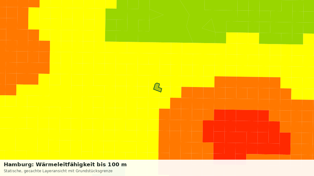 Statische Kartenansicht: Hamburg: Wärmeleitfähigkeit bis 100 m