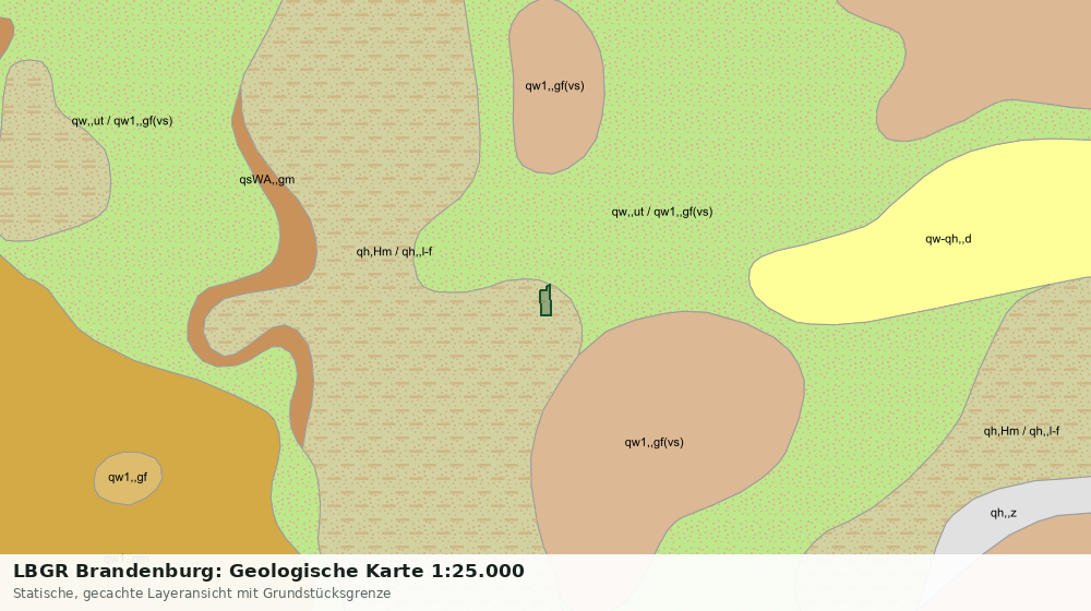Statische Kartenansicht: LBGR Brandenburg: Geologische Karte 1:25.000