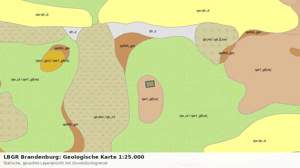Statische Kartenansicht: LBGR Brandenburg: Geologische Karte 1:25.000