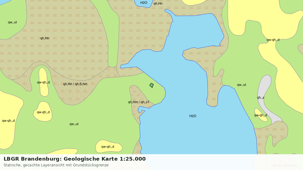 Statische Kartenansicht: LBGR Brandenburg: Geologische Karte 1:25.000