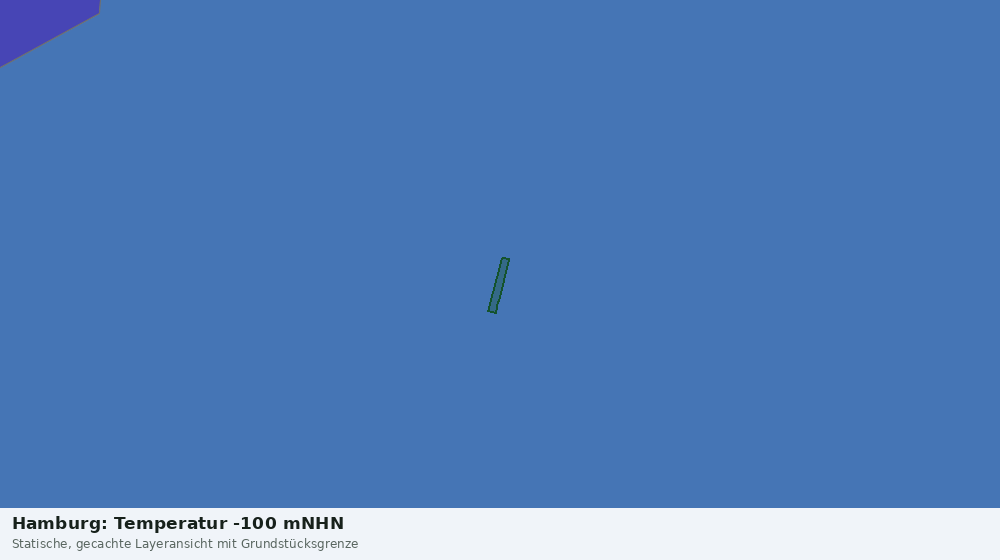 Statische Kartenansicht: Hamburg: Temperatur -100 mNHN