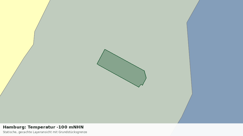 Statische Kartenansicht: Hamburg: Temperatur -100 mNHN