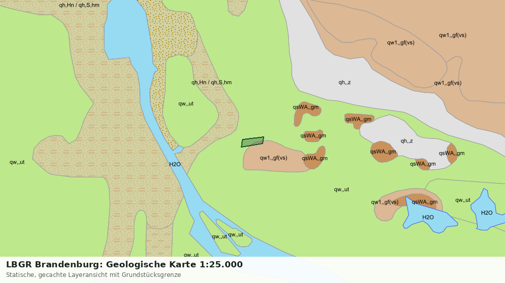 Statische Kartenansicht: LBGR Brandenburg: Geologische Karte 1:25.000