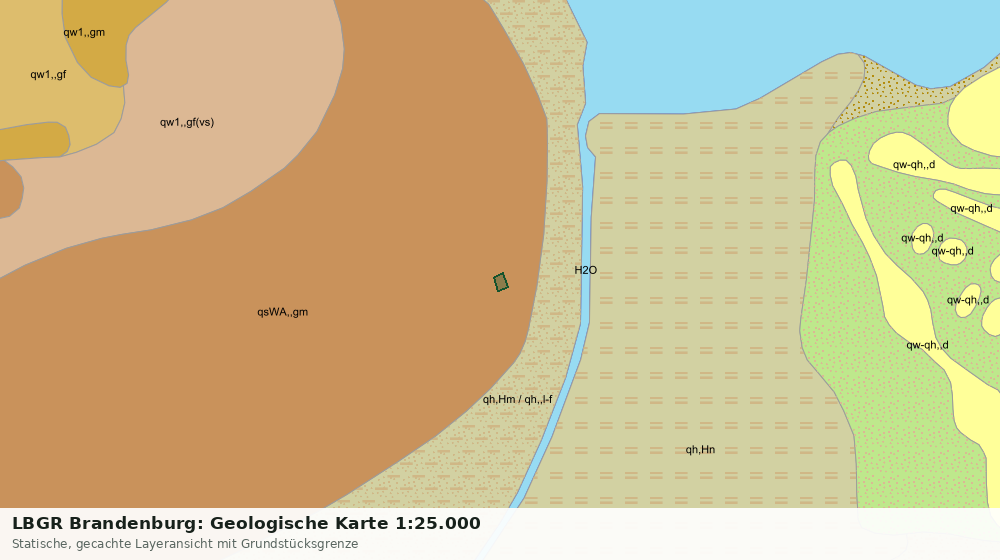 Statische Kartenansicht: LBGR Brandenburg: Geologische Karte 1:25.000