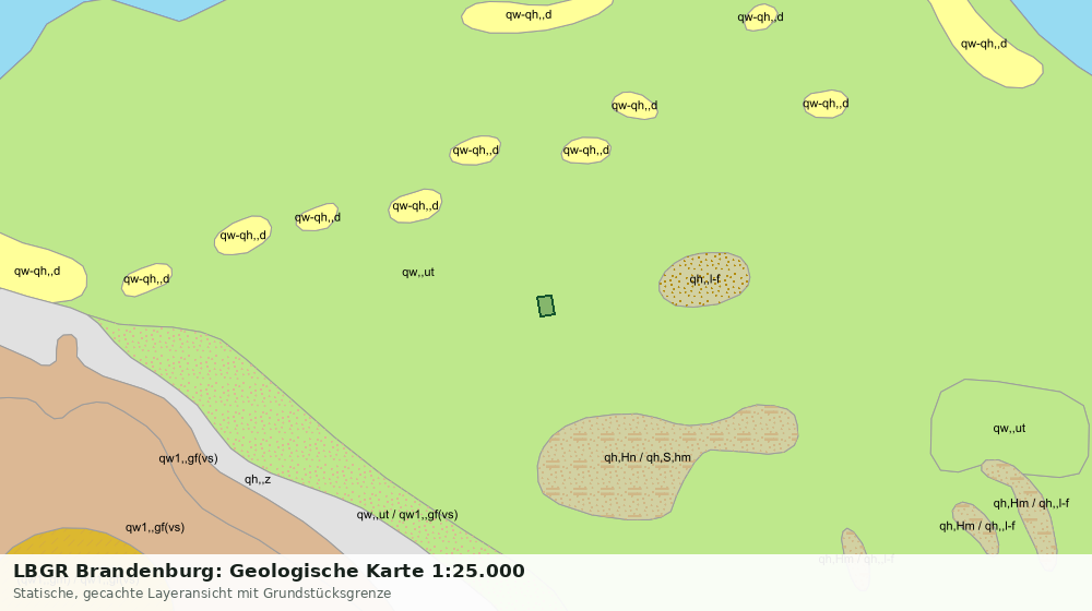 Statische Kartenansicht: LBGR Brandenburg: Geologische Karte 1:25.000
