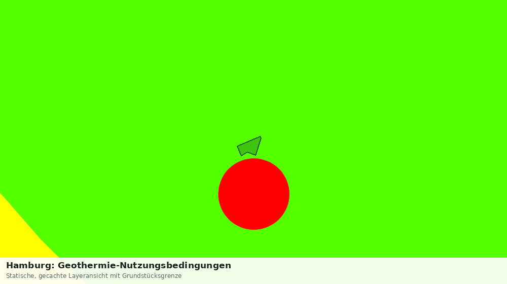 Statische Kartenansicht: Hamburg: Geothermie-Nutzungsbedingungen