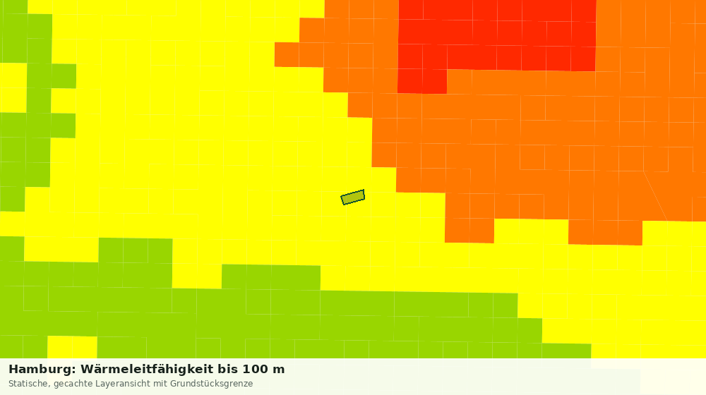 Statische Kartenansicht: Hamburg: Wärmeleitfähigkeit bis 100 m