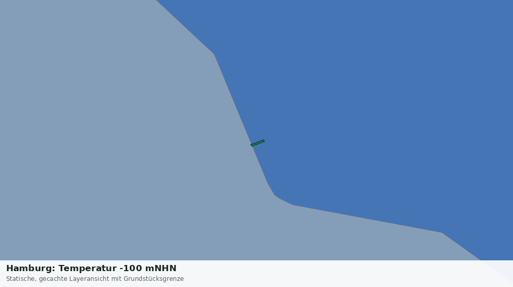 Statische Kartenansicht: Hamburg: Temperatur -100 mNHN