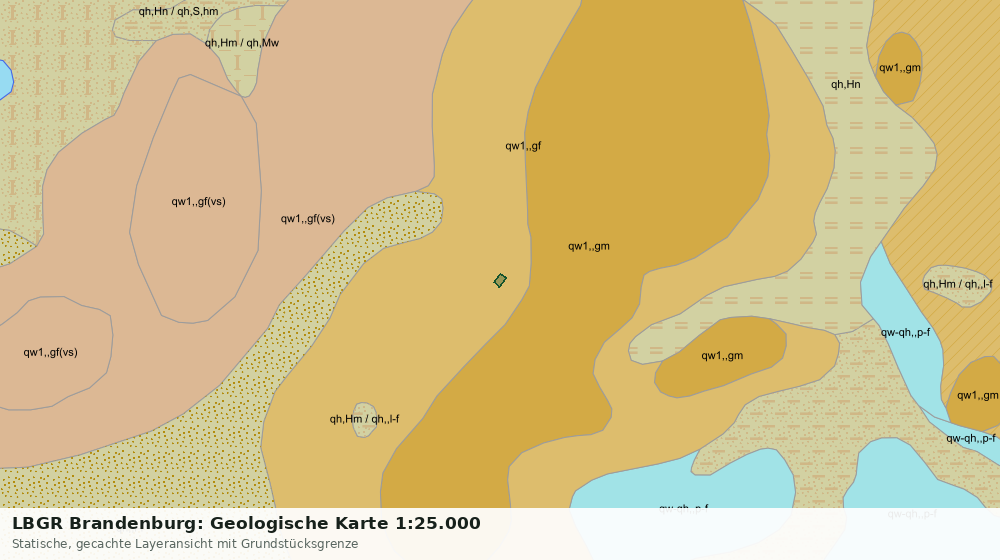 Statische Kartenansicht: LBGR Brandenburg: Geologische Karte 1:25.000