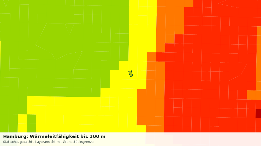 Statische Kartenansicht: Hamburg: Wärmeleitfähigkeit bis 100 m