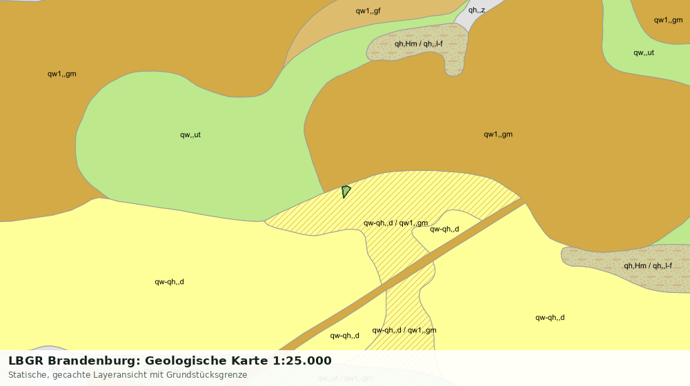 Statische Kartenansicht: LBGR Brandenburg: Geologische Karte 1:25.000