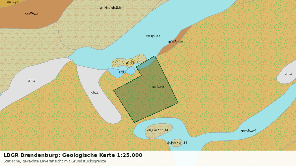 Statische Kartenansicht: LBGR Brandenburg: Geologische Karte 1:25.000