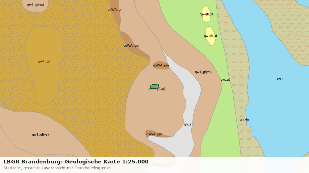 Statische Kartenansicht: LBGR Brandenburg: Geologische Karte 1:25.000