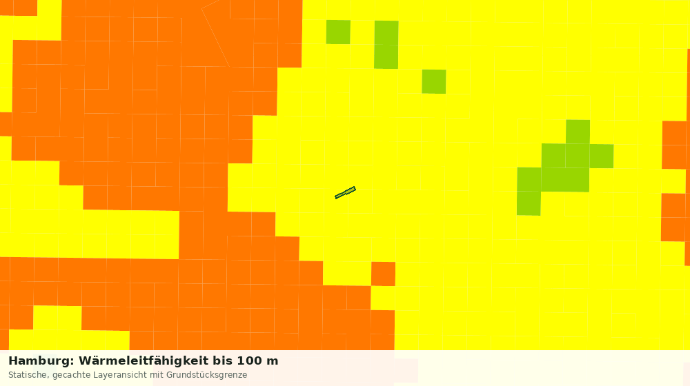 Statische Kartenansicht: Hamburg: Wärmeleitfähigkeit bis 100 m