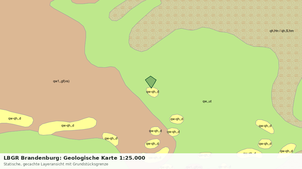 Statische Kartenansicht: LBGR Brandenburg: Geologische Karte 1:25.000