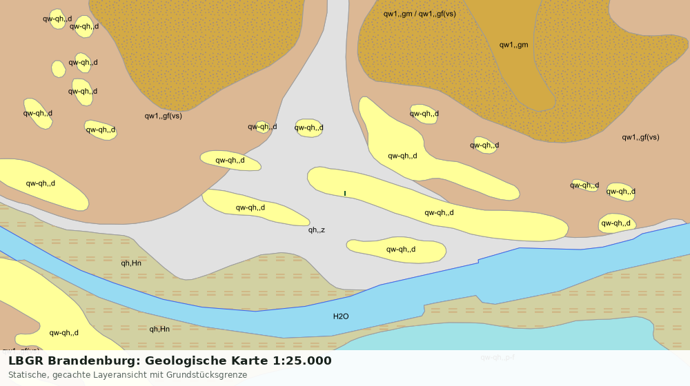 Statische Kartenansicht: LBGR Brandenburg: Geologische Karte 1:25.000
