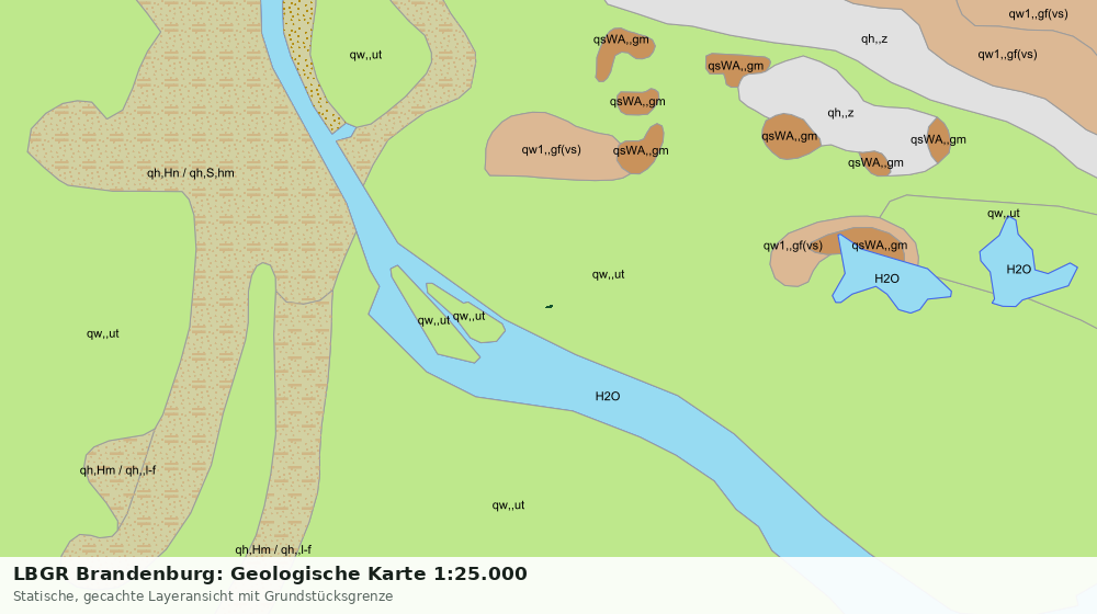 Statische Kartenansicht: LBGR Brandenburg: Geologische Karte 1:25.000