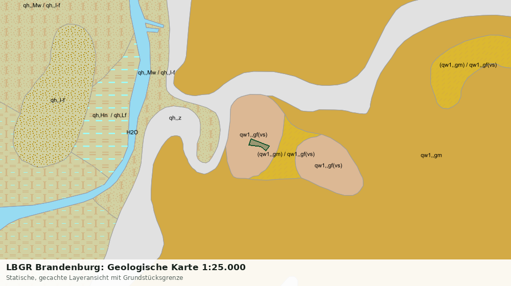 Statische Kartenansicht: LBGR Brandenburg: Geologische Karte 1:25.000