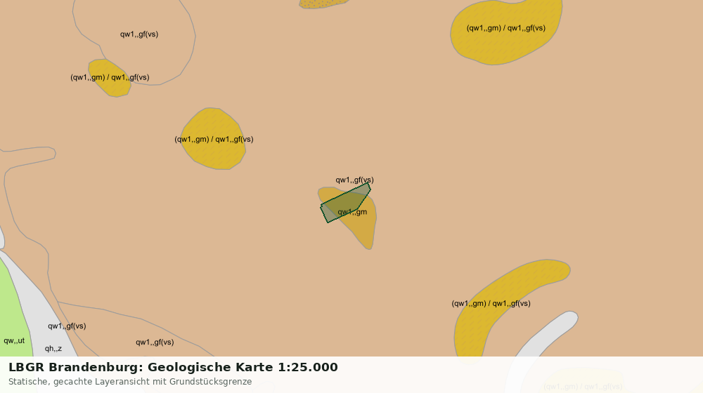 Statische Kartenansicht: LBGR Brandenburg: Geologische Karte 1:25.000