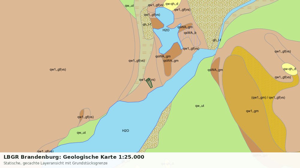 Statische Kartenansicht: LBGR Brandenburg: Geologische Karte 1:25.000