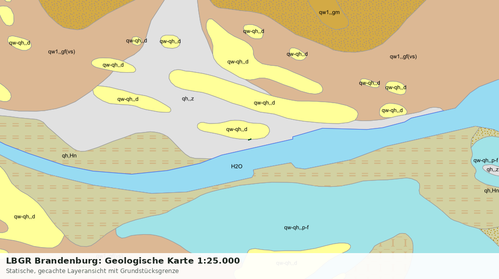 Statische Kartenansicht: LBGR Brandenburg: Geologische Karte 1:25.000