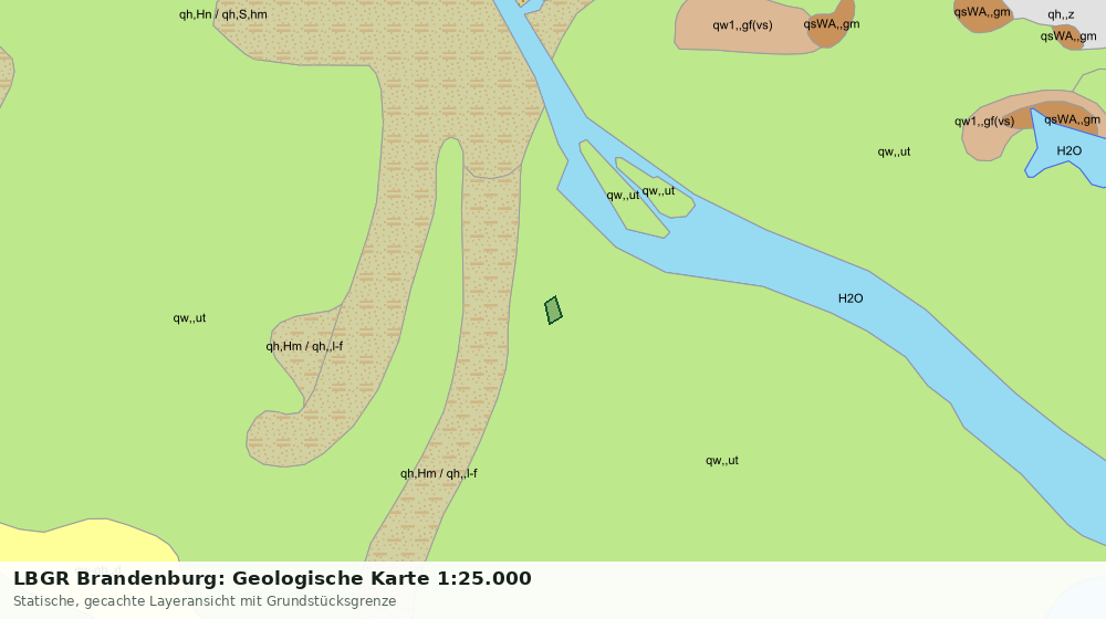 Statische Kartenansicht: LBGR Brandenburg: Geologische Karte 1:25.000