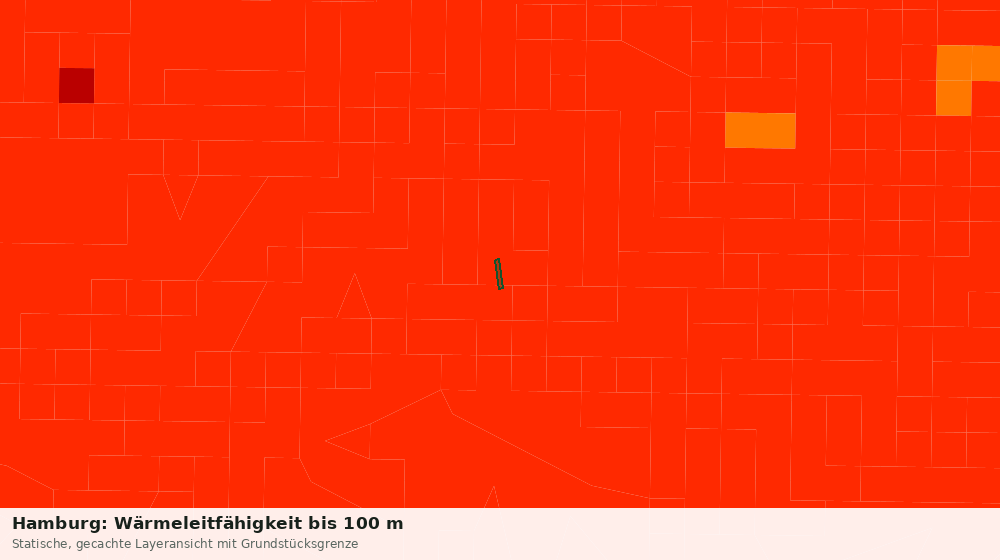 Statische Kartenansicht: Hamburg: Wärmeleitfähigkeit bis 100 m