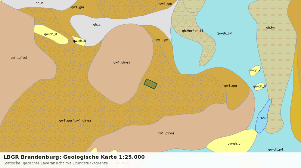 Statische Kartenansicht: LBGR Brandenburg: Geologische Karte 1:25.000