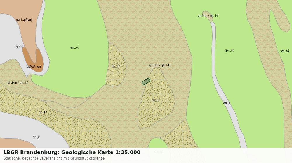 Statische Kartenansicht: LBGR Brandenburg: Geologische Karte 1:25.000