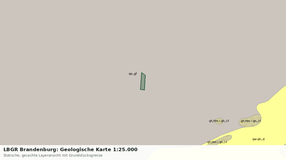 Statische Kartenansicht: LBGR Brandenburg: Geologische Karte 1:25.000