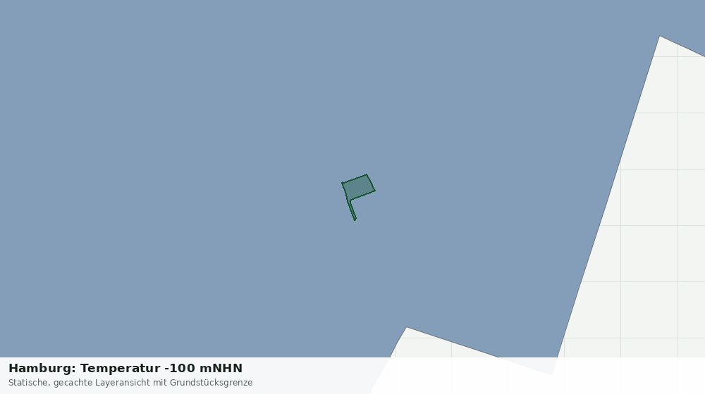 Statische Kartenansicht: Hamburg: Temperatur -100 mNHN
