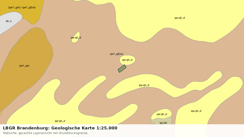 Statische Kartenansicht: LBGR Brandenburg: Geologische Karte 1:25.000