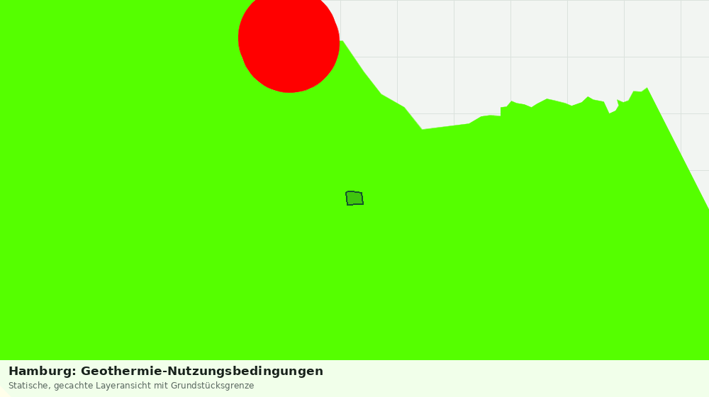 Statische Kartenansicht: Hamburg: Geothermie-Nutzungsbedingungen