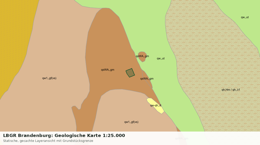 Statische Kartenansicht: LBGR Brandenburg: Geologische Karte 1:25.000