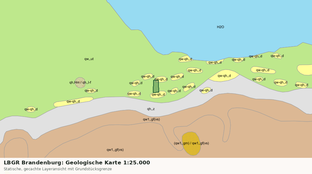 Statische Kartenansicht: LBGR Brandenburg: Geologische Karte 1:25.000
