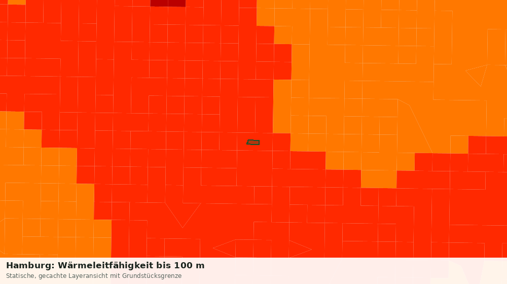 Statische Kartenansicht: Hamburg: Wärmeleitfähigkeit bis 100 m